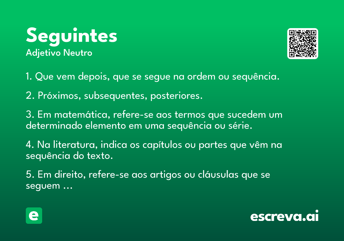 seguintes