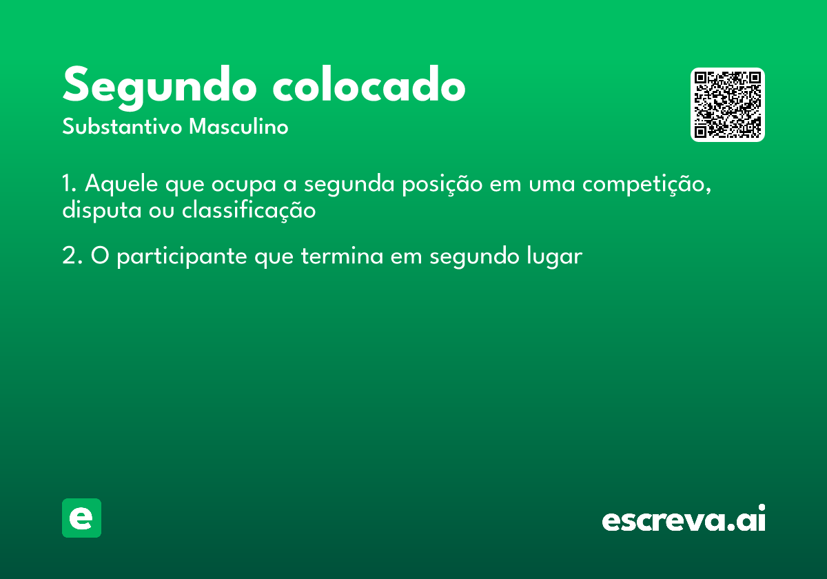 segundo colocado