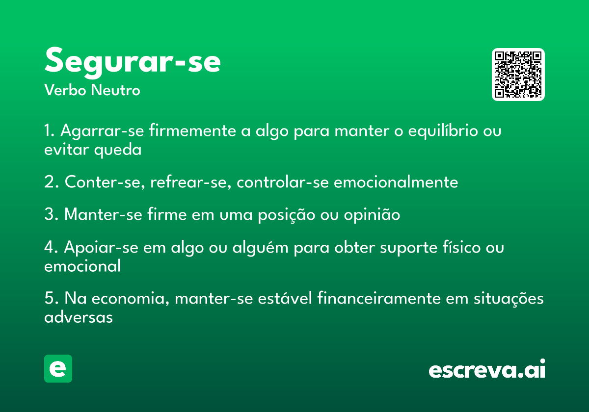 segurar-se