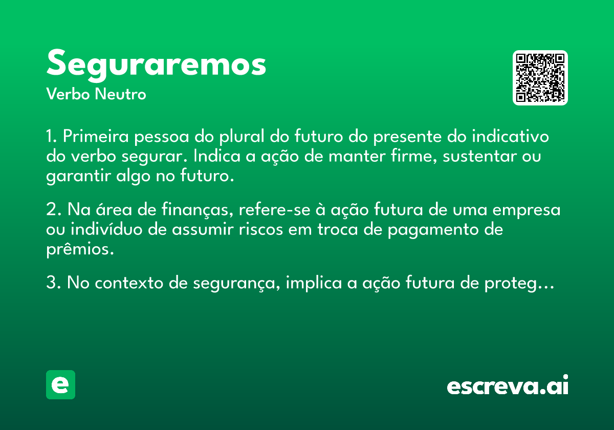 seguraremos