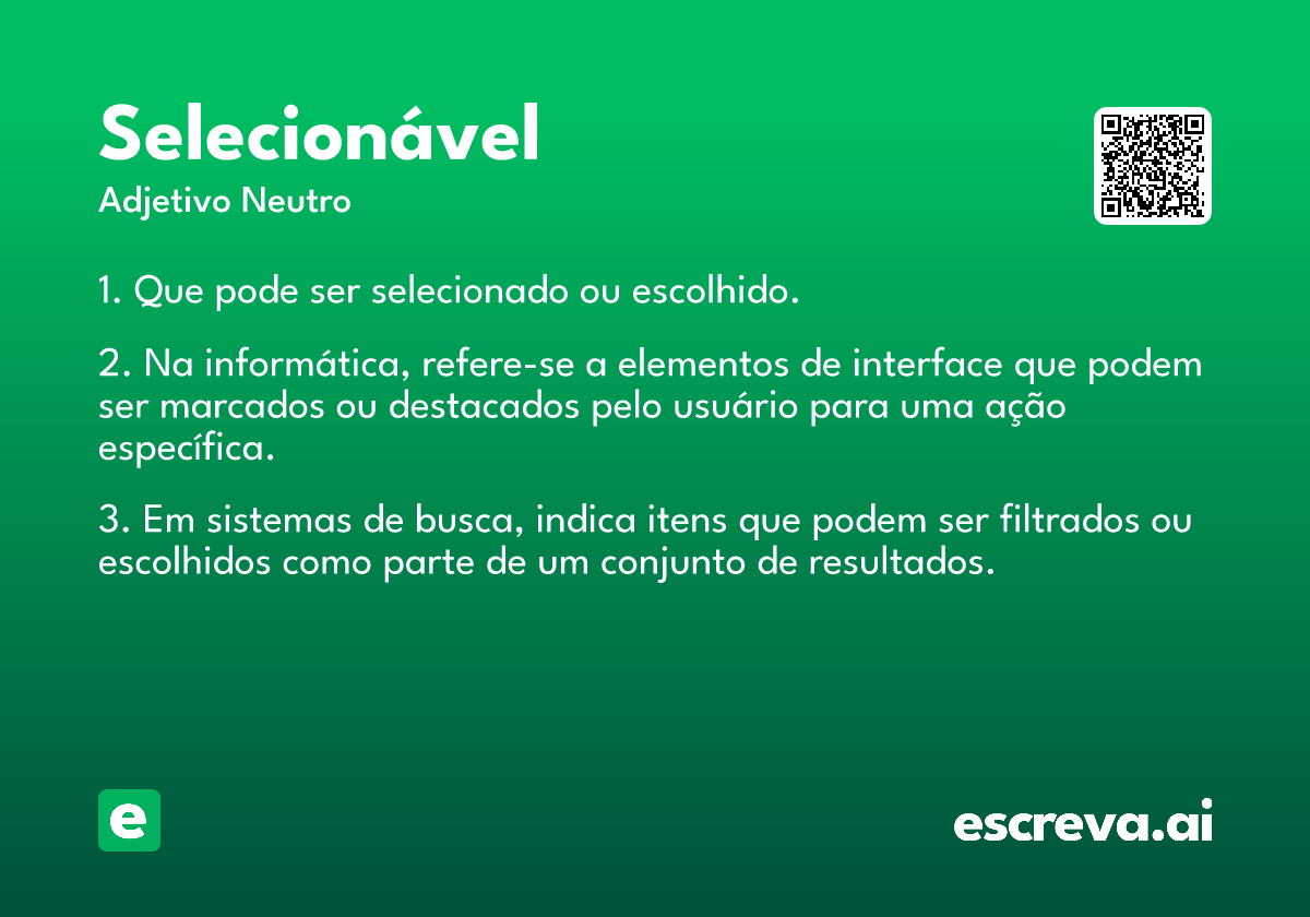 selecionável