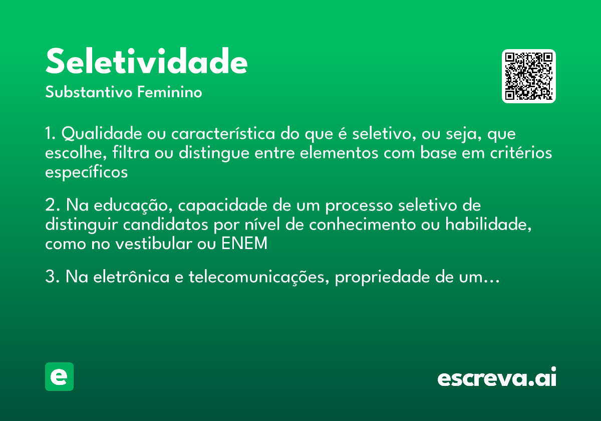 seletividade