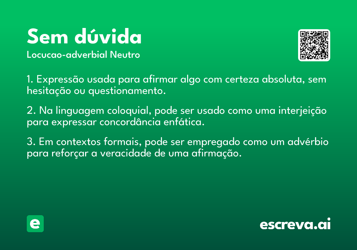 sem dúvida