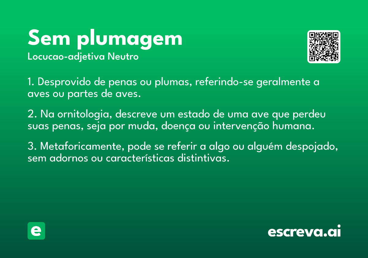 sem plumagem