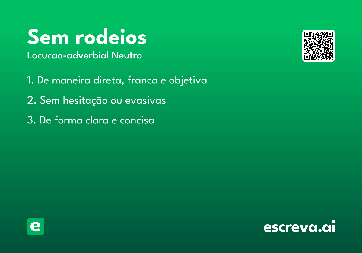 sem rodeios