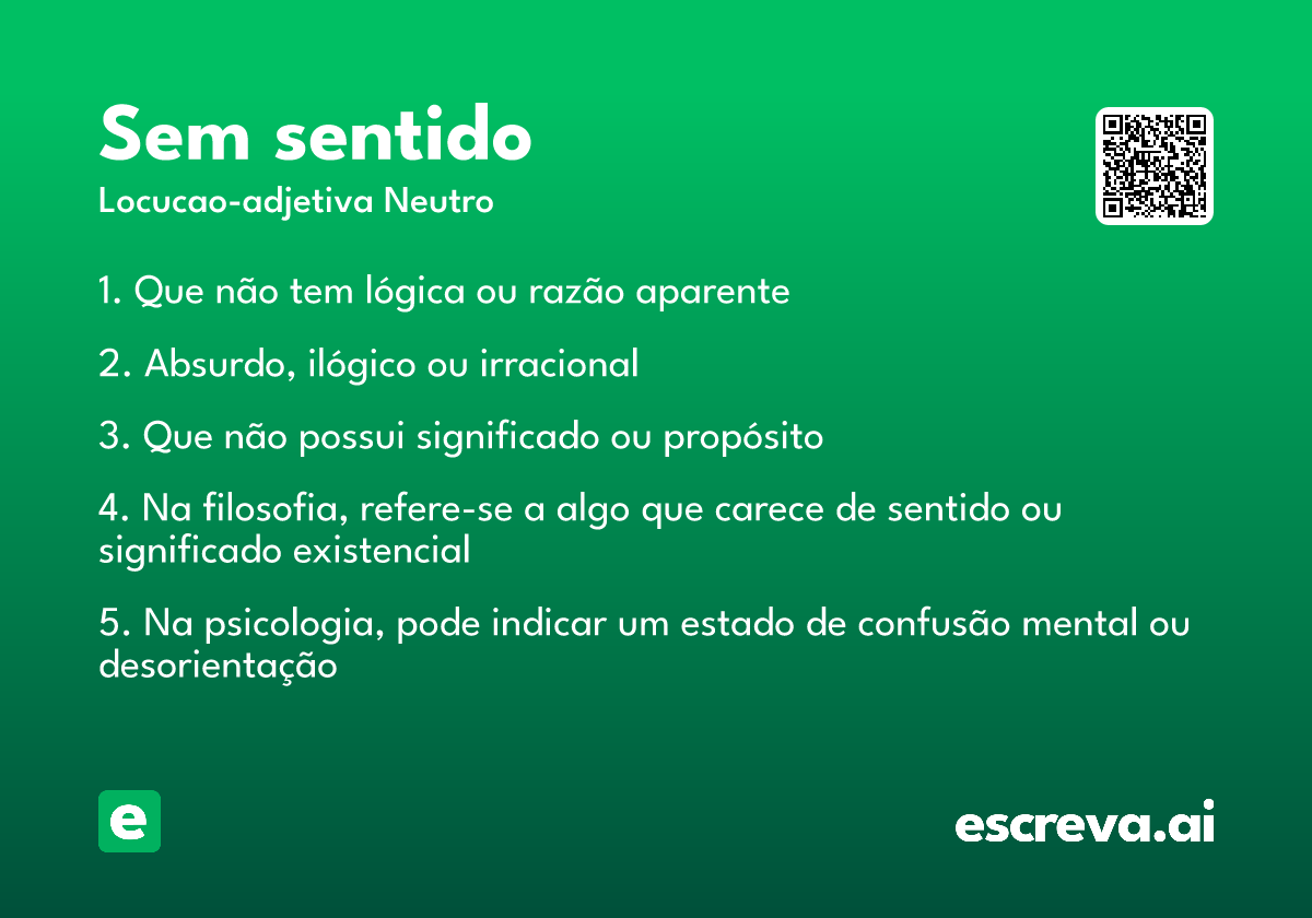sem sentido