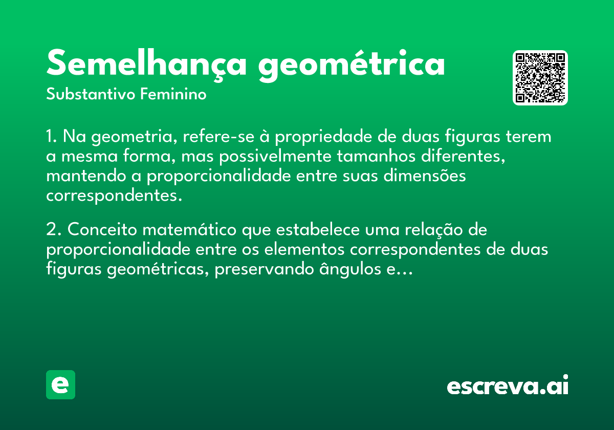 semelhança geométrica