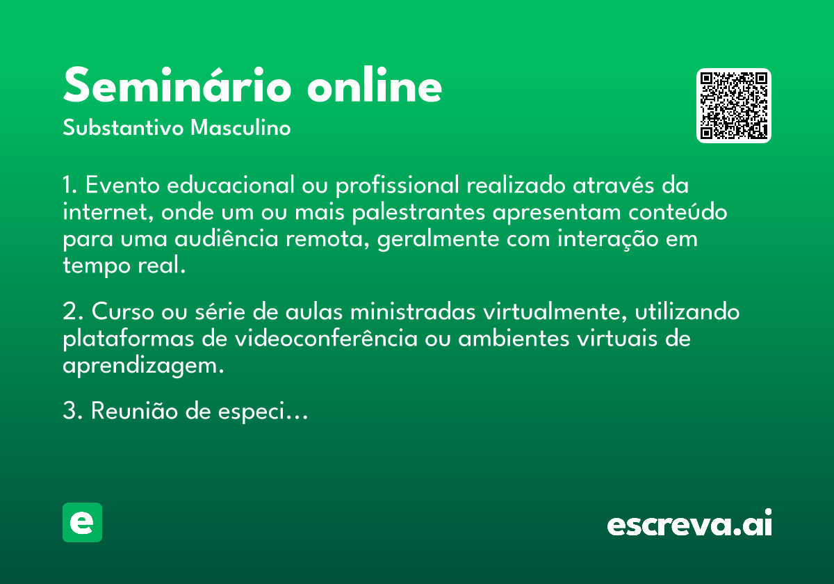 seminário online