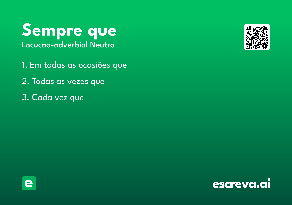 sempre que