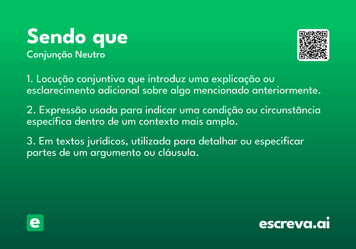 sendo que