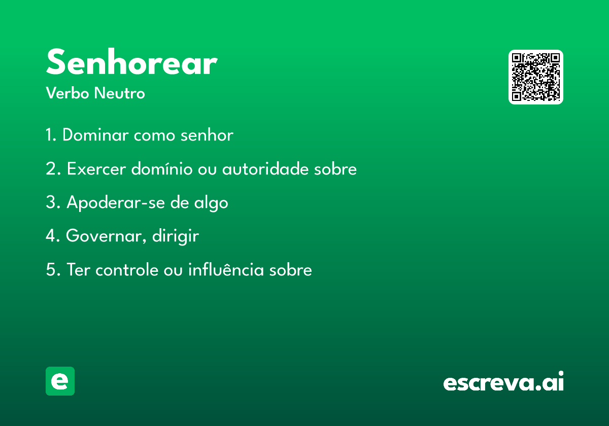 senhorear