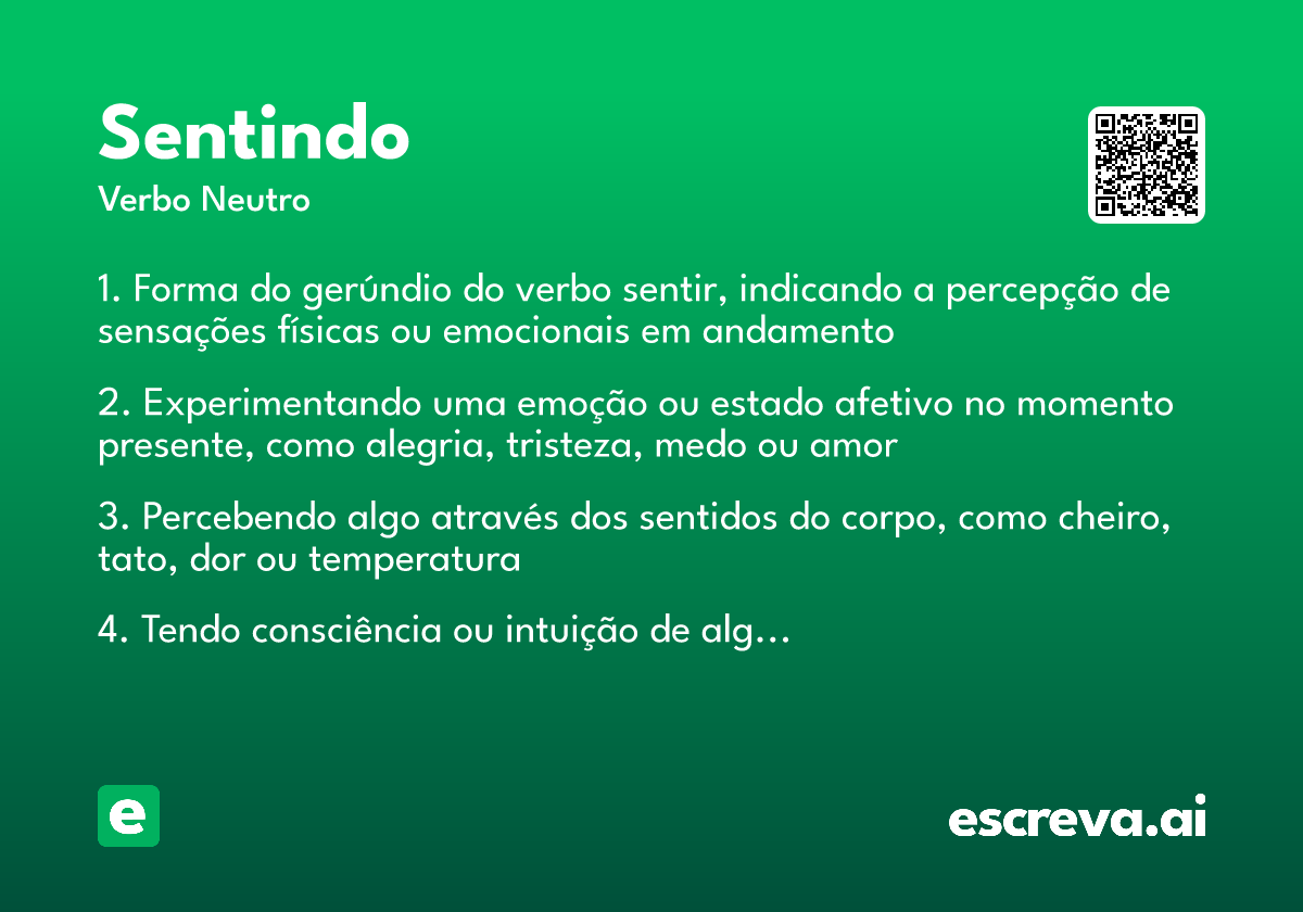 sentindo