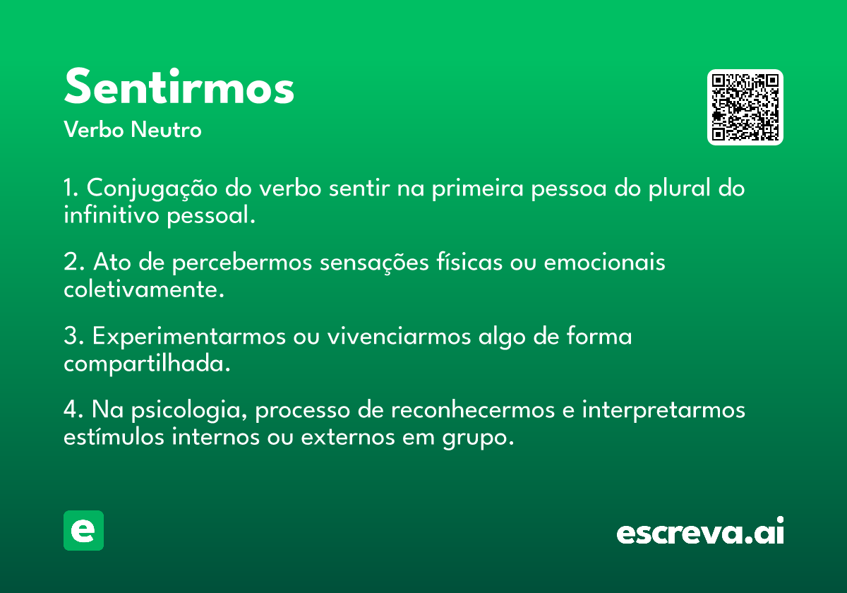 sentirmos