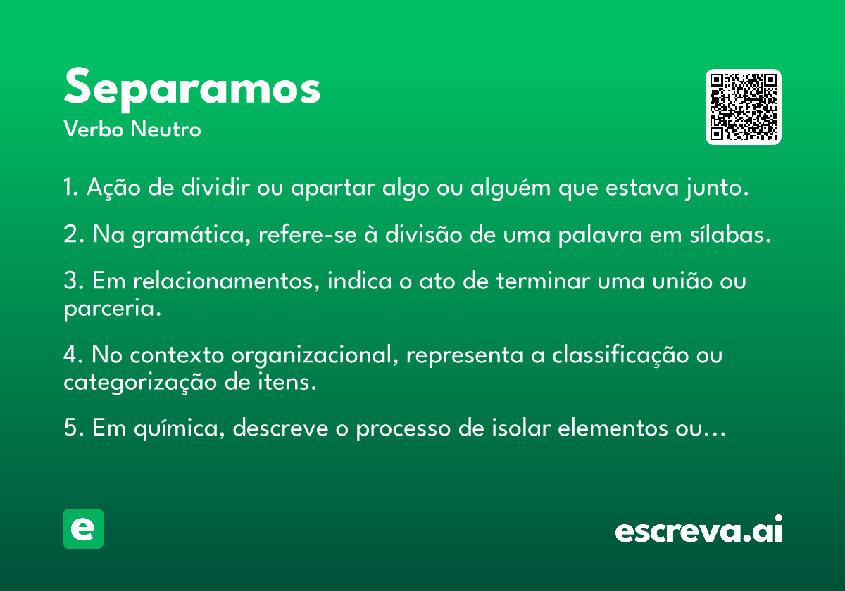 separamos