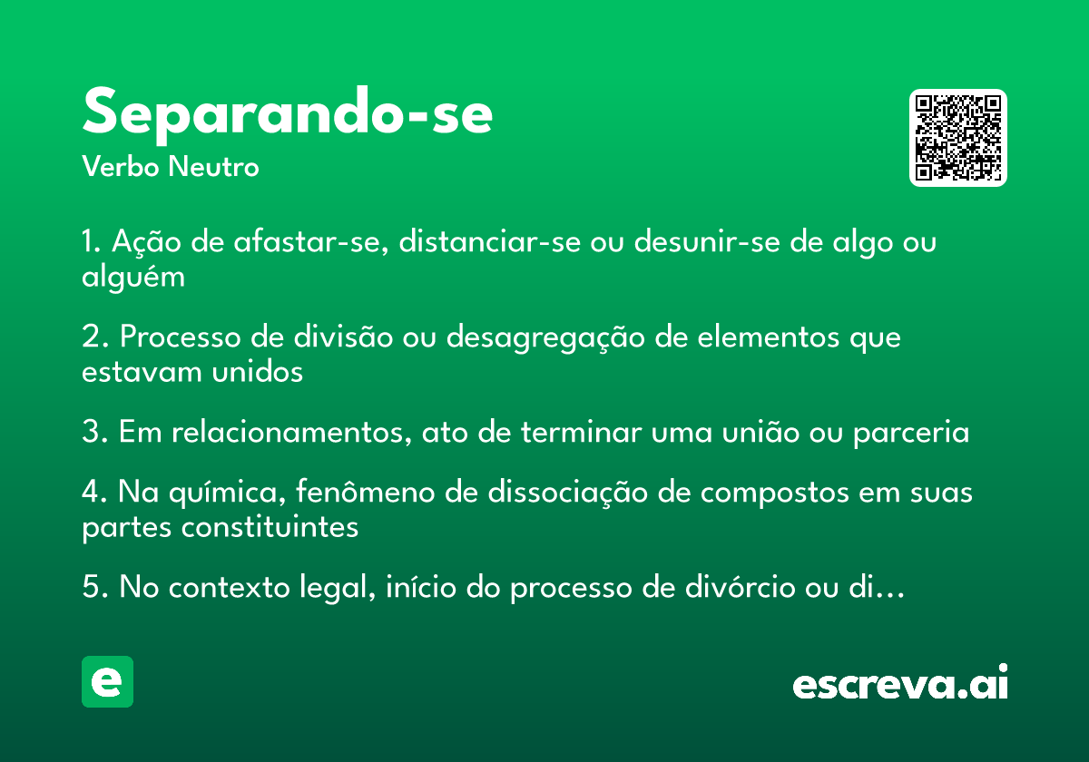 separando-se