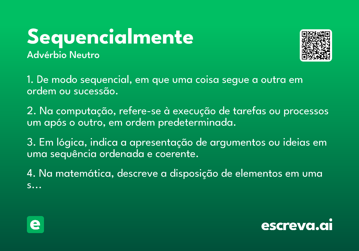 sequencialmente
