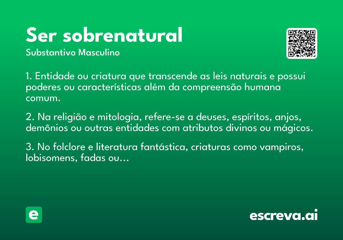ser sobrenatural