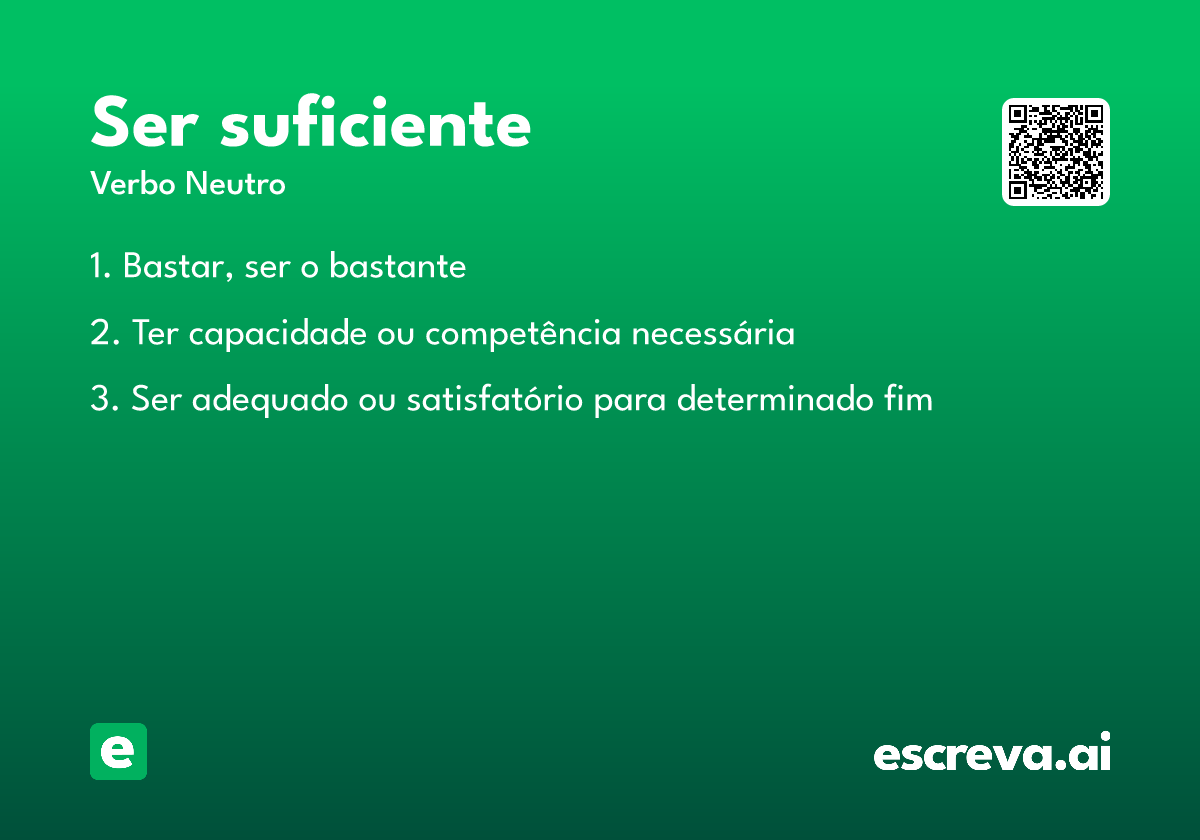 ser suficiente