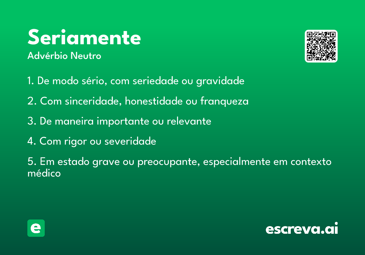 seriamente