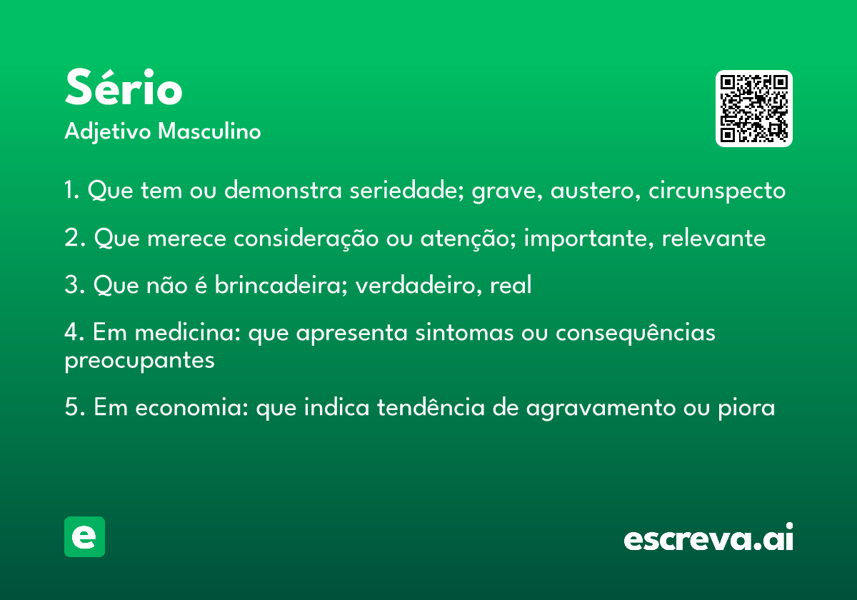 sério