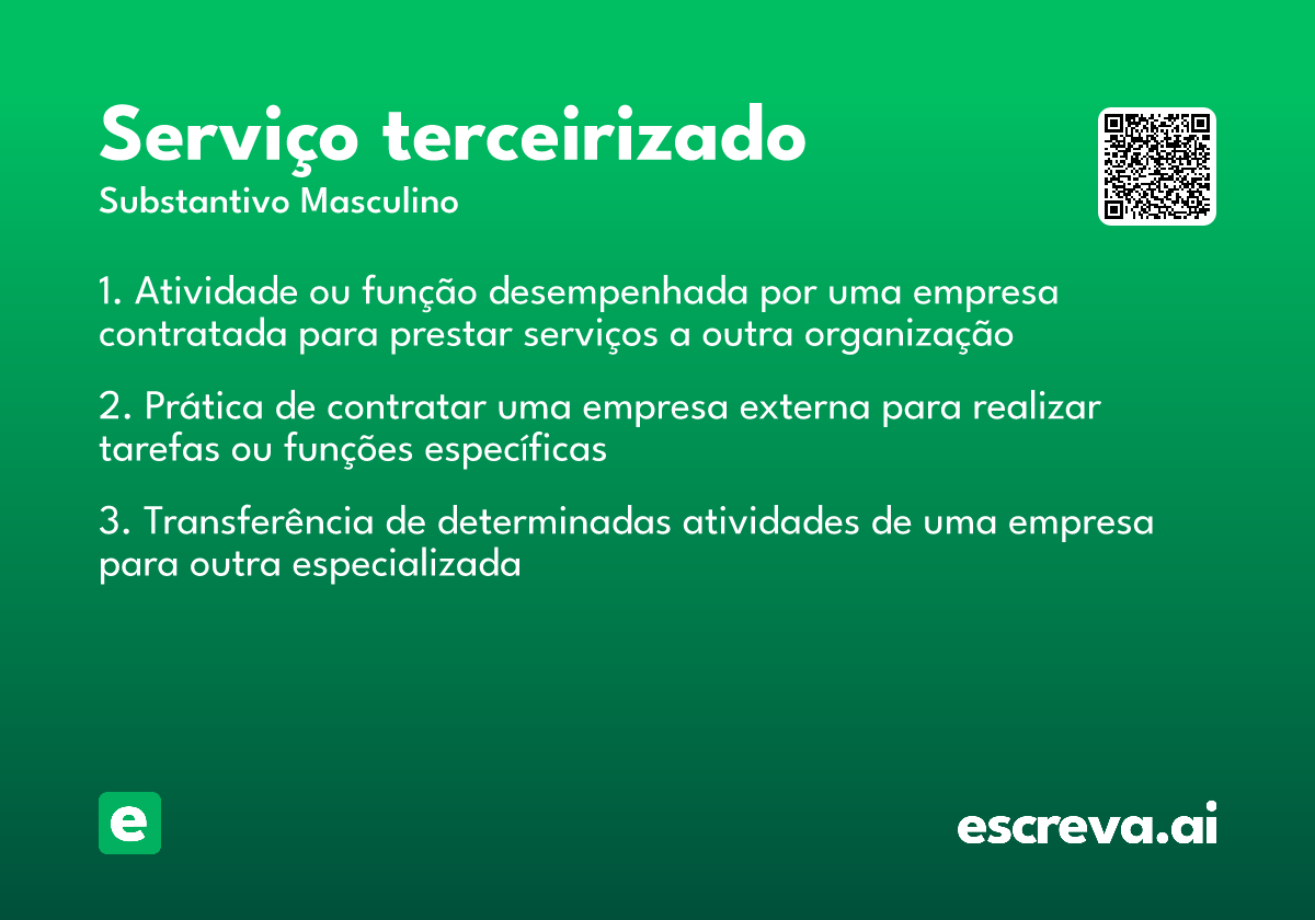 serviço terceirizado