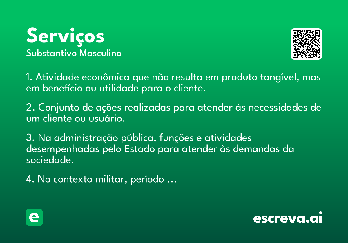 serviços