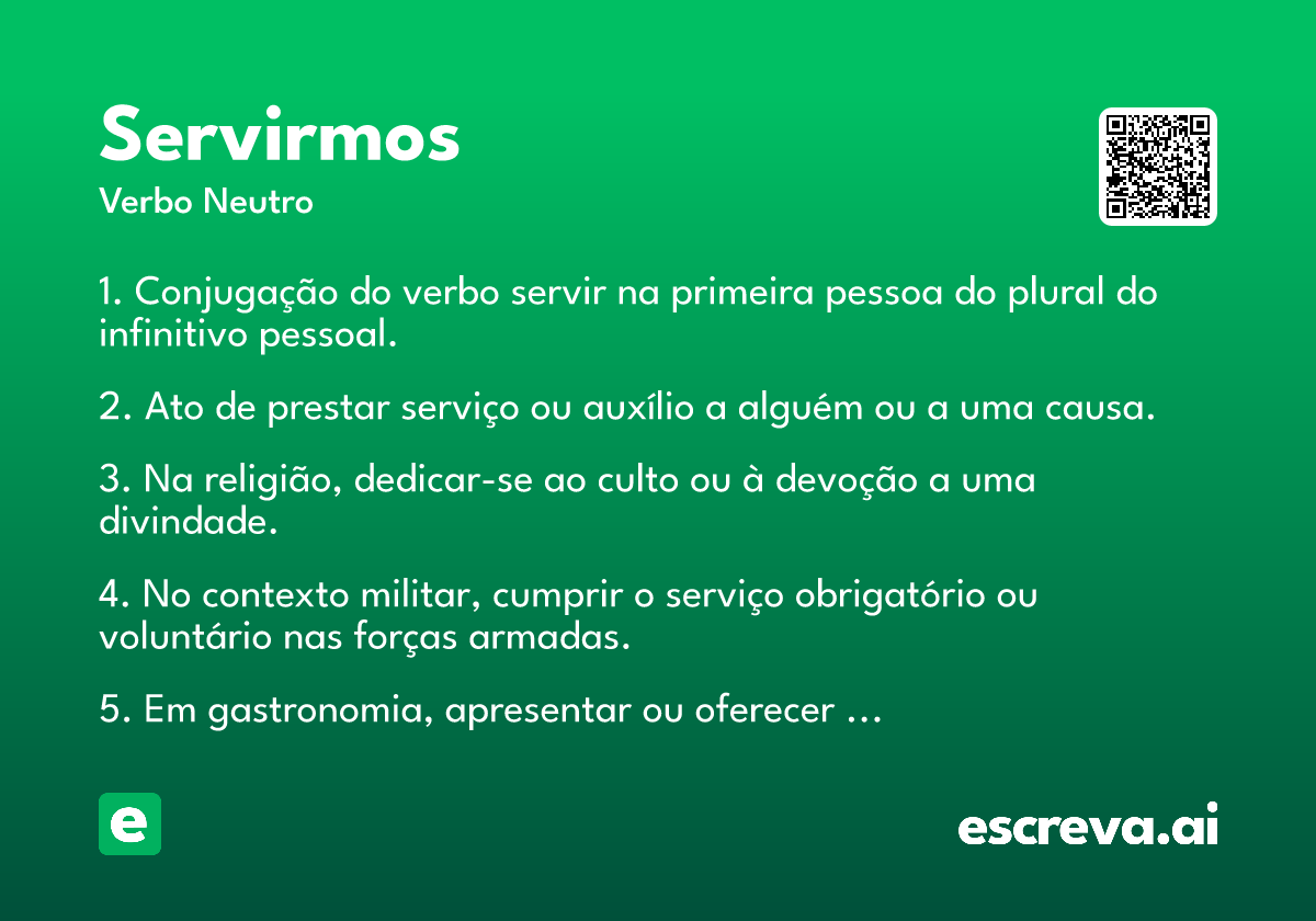 servirmos