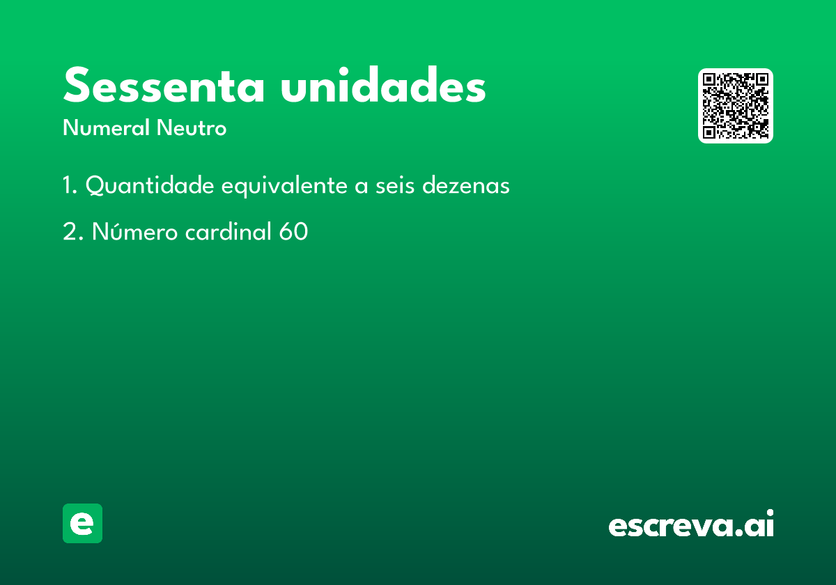 sessenta unidades