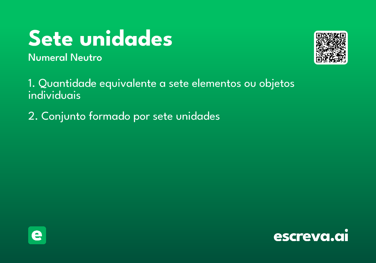 sete unidades