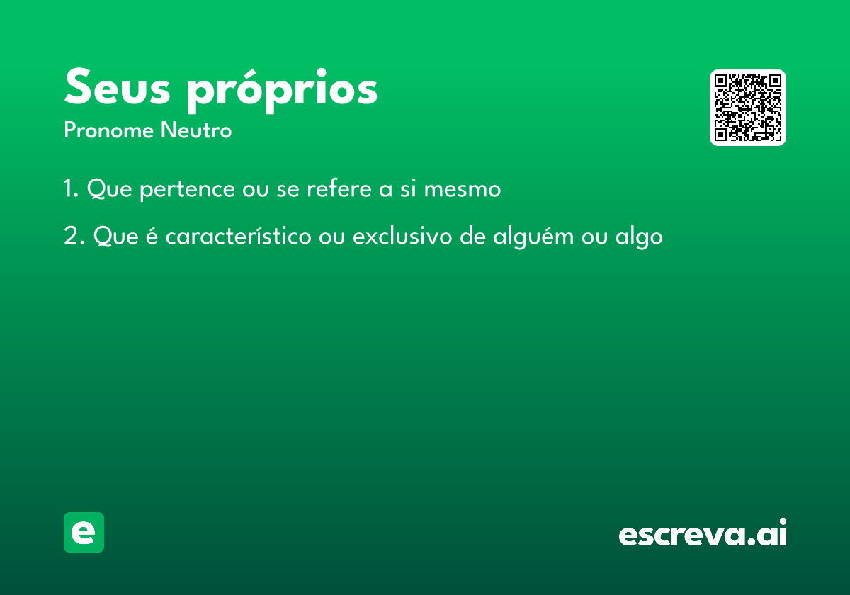 seus próprios