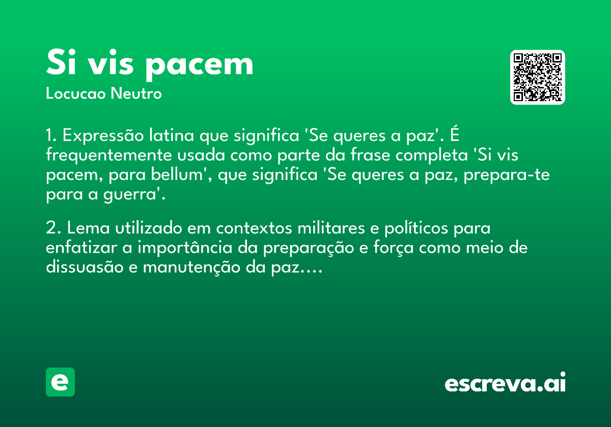 si vis pacem