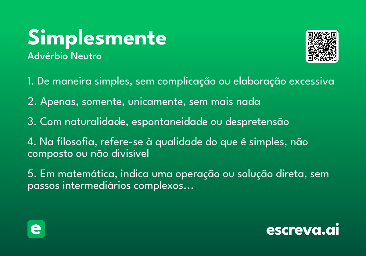 simplesmente