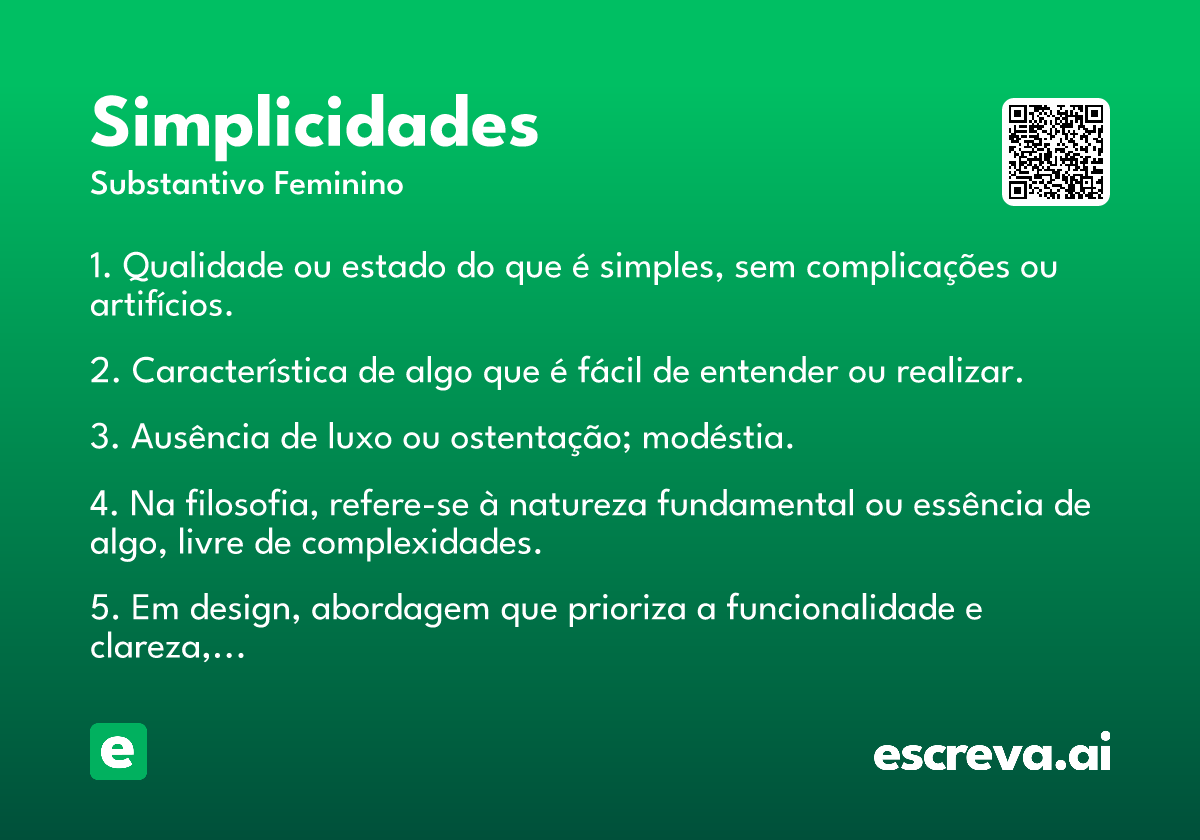 simplicidades