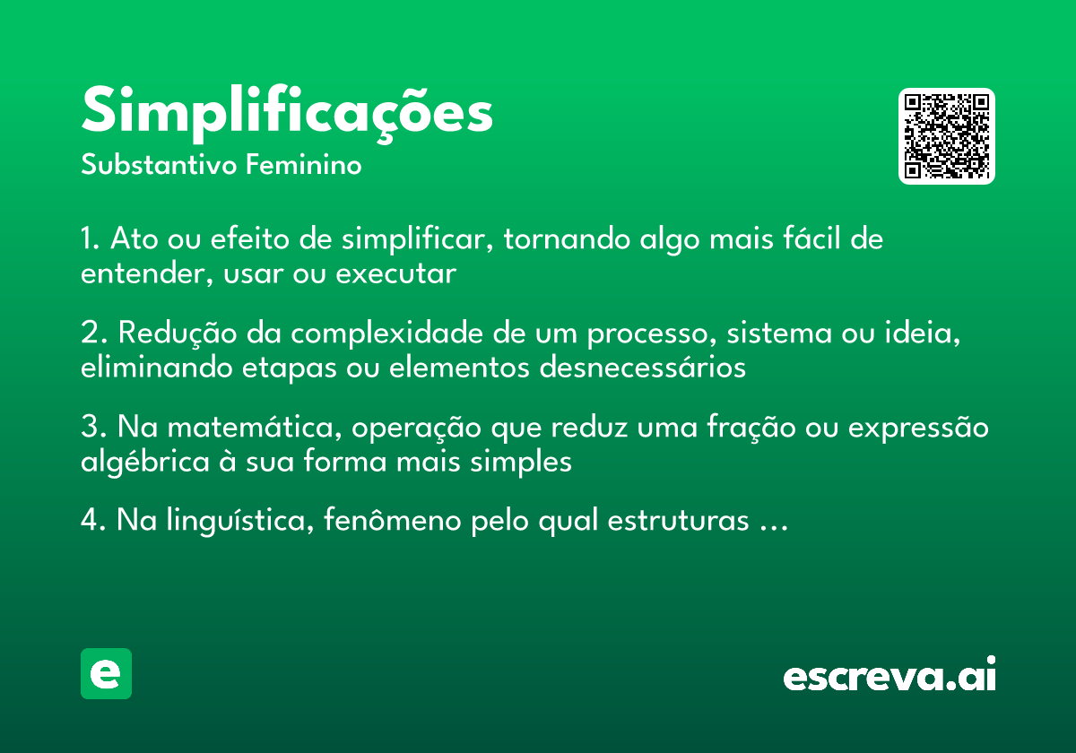 simplificações