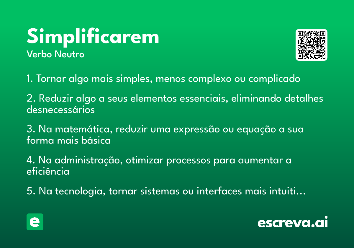 simplificarem