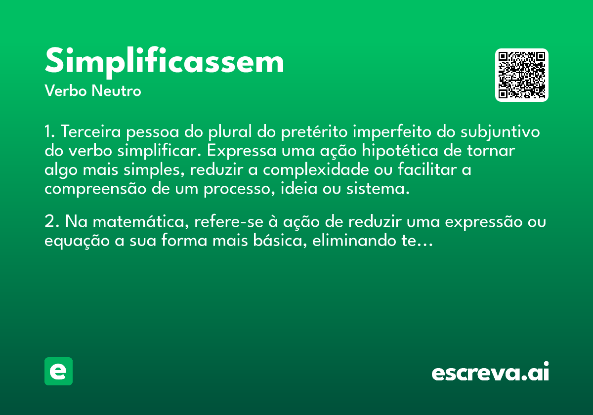 simplificassem
