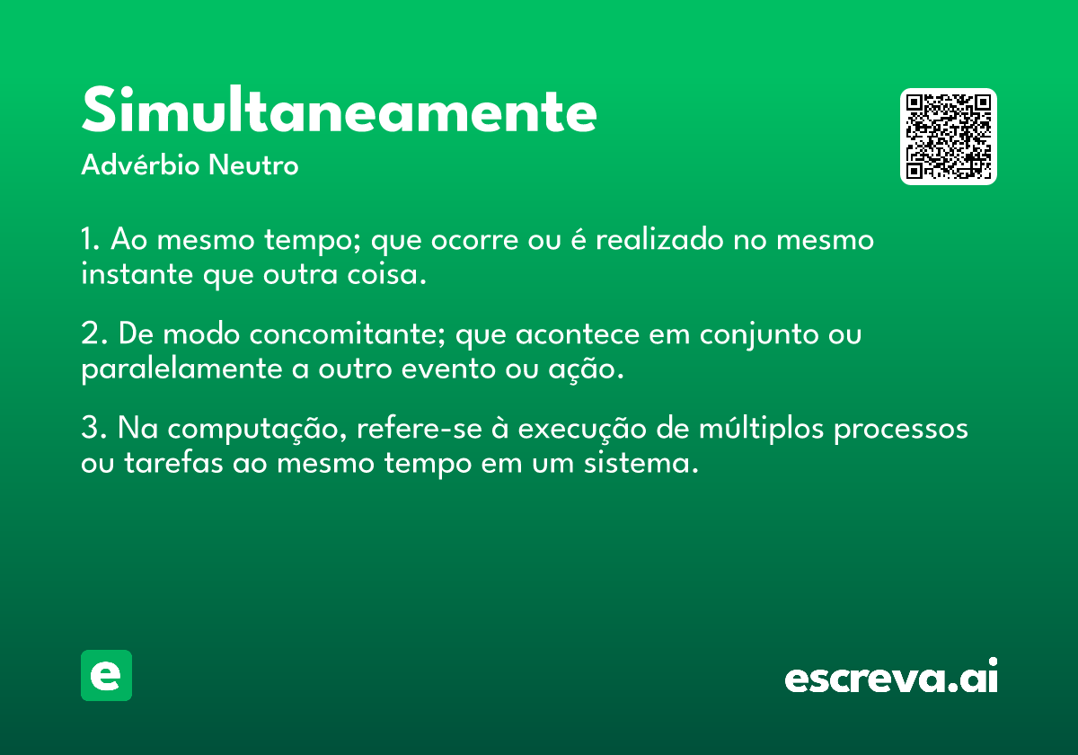 simultaneamente