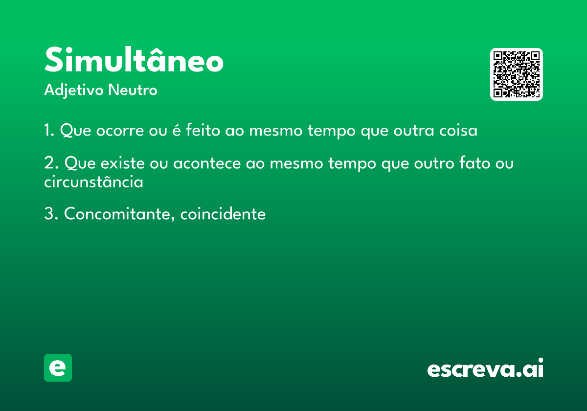 simultâneo