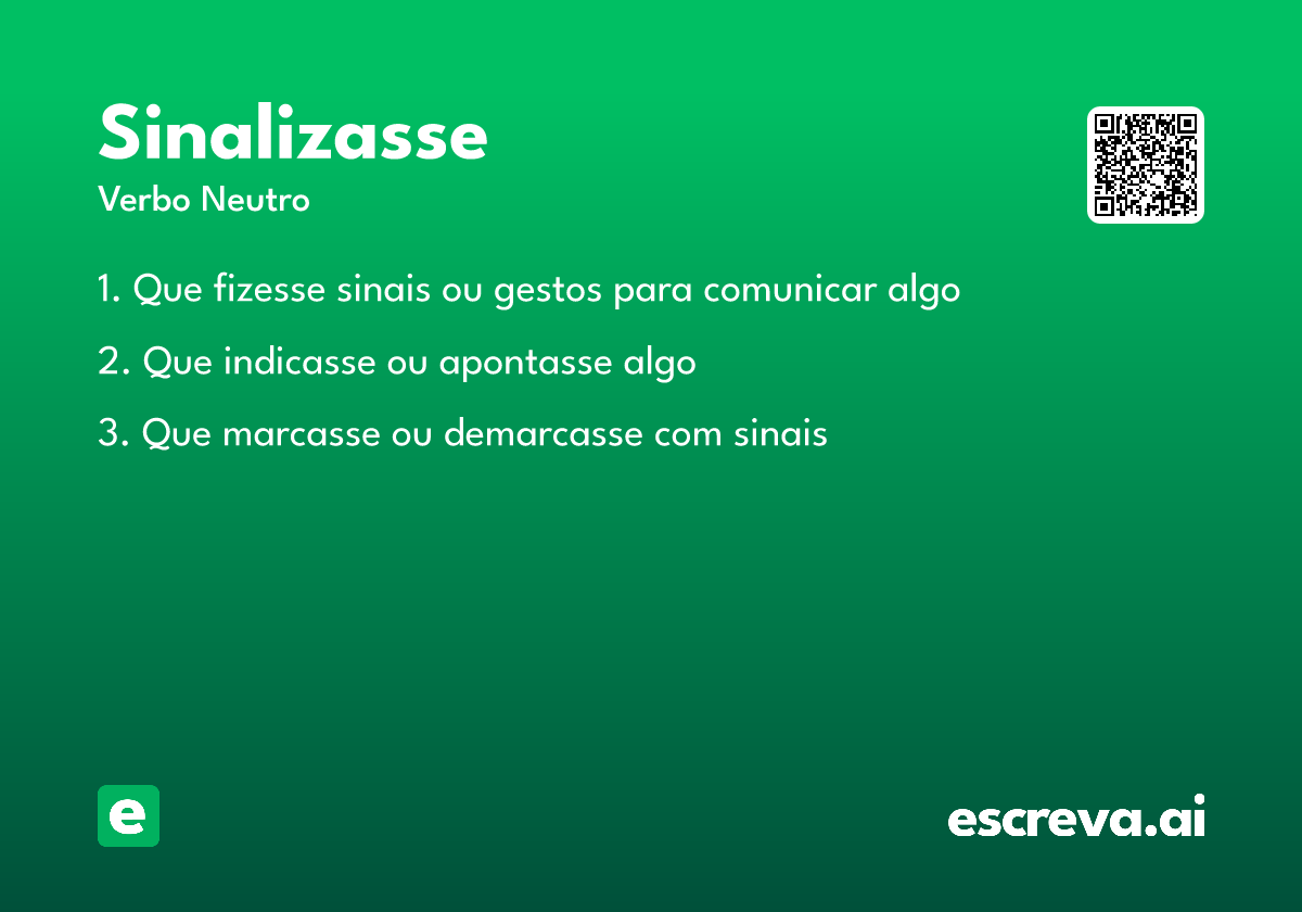 sinalizasse