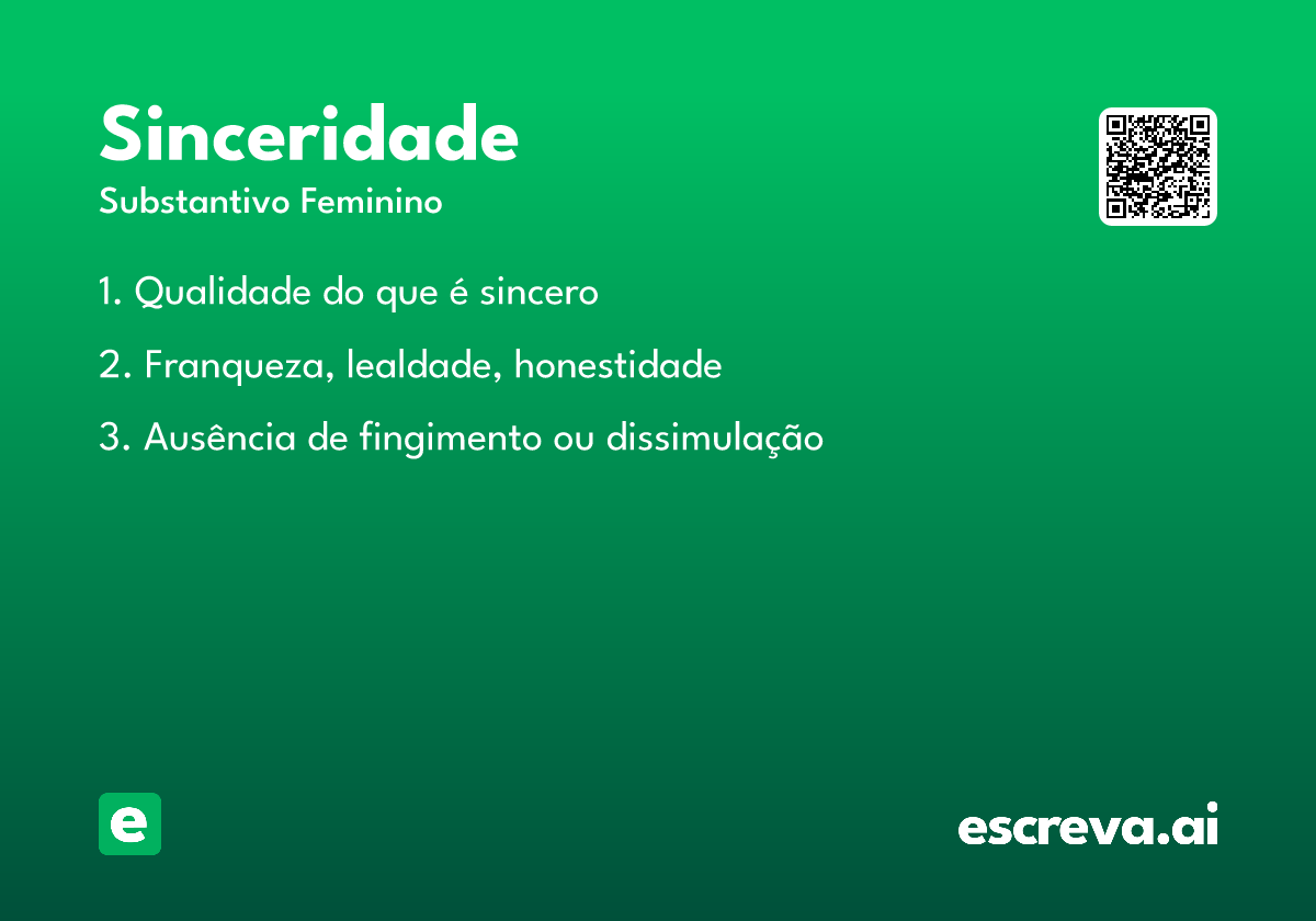 sinceridade