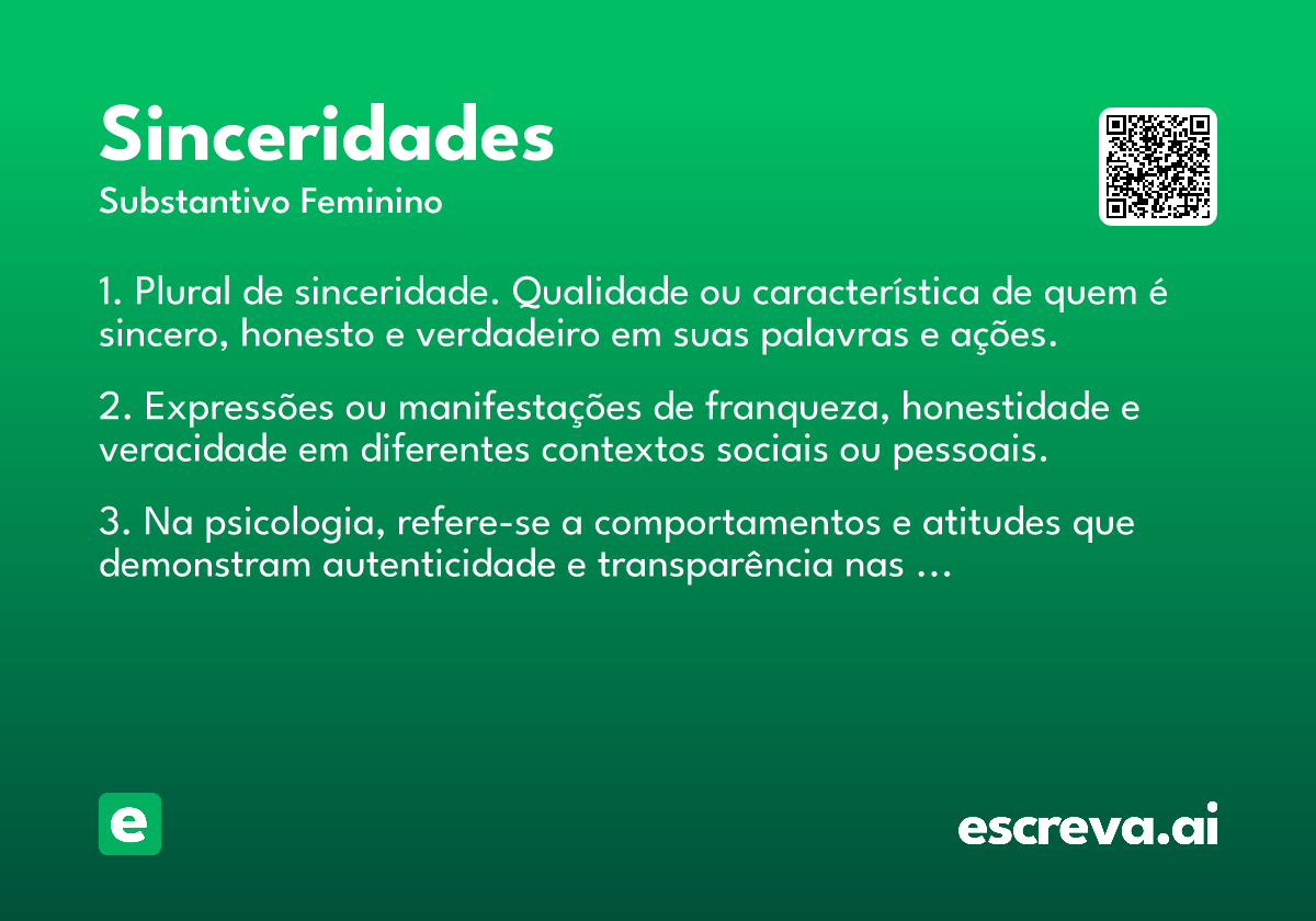 sinceridades
