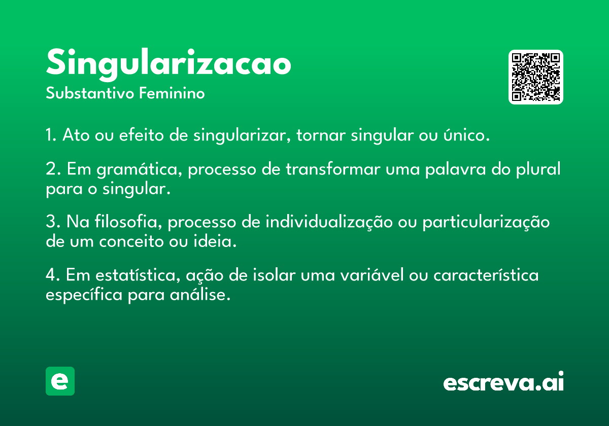 singularizacao