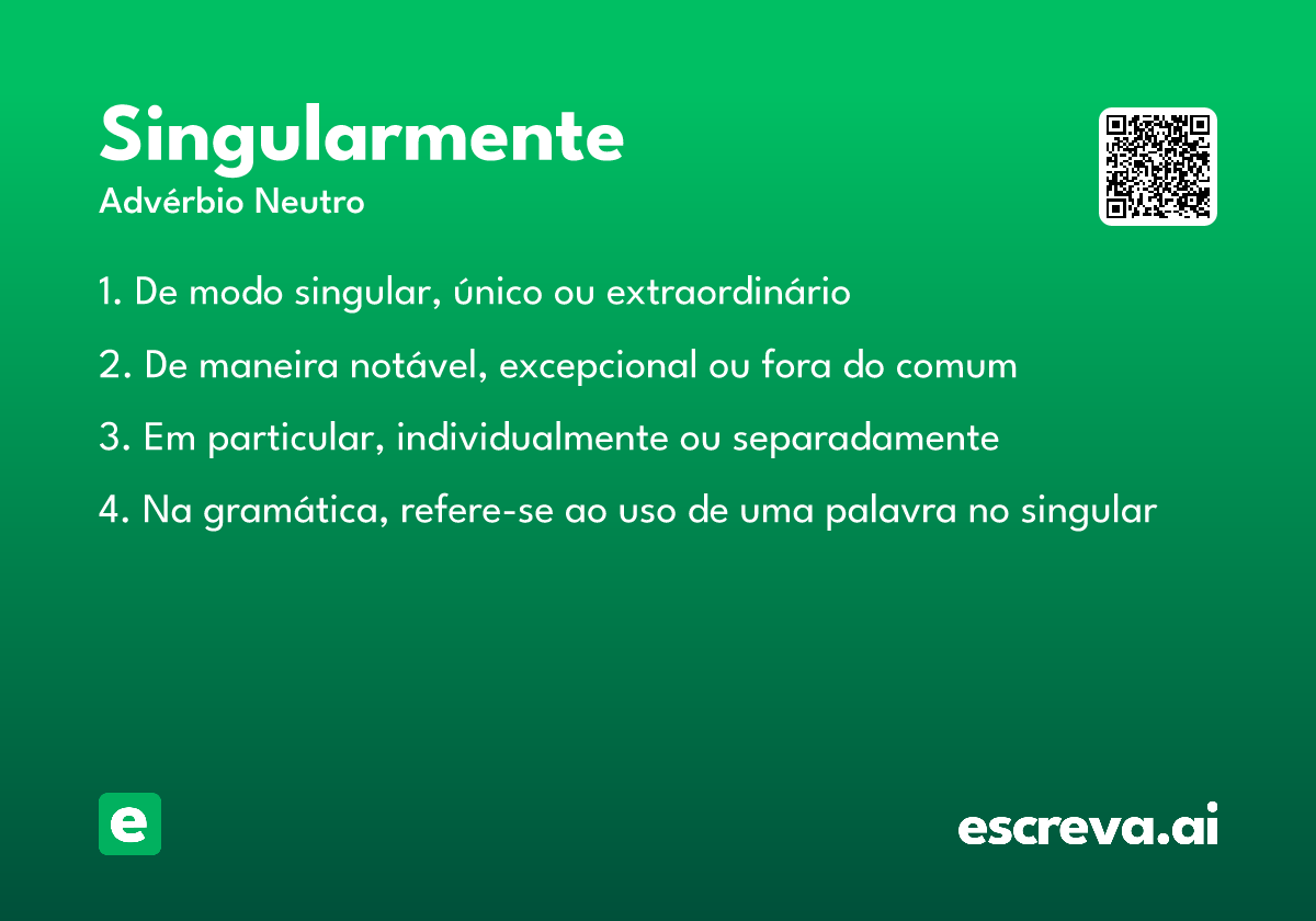 singularmente