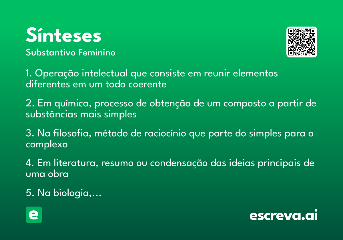 sínteses