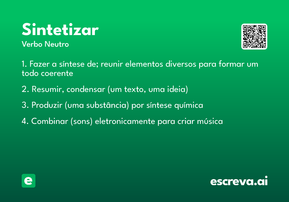 sintetizar