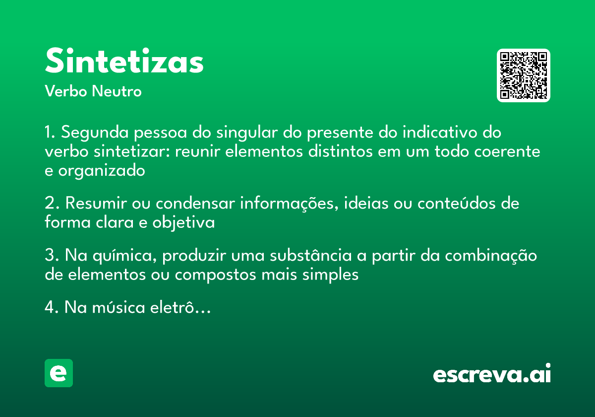 sintetizas