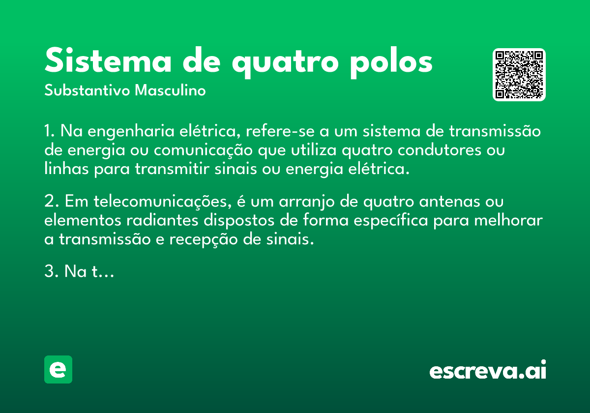 sistema de quatro polos
