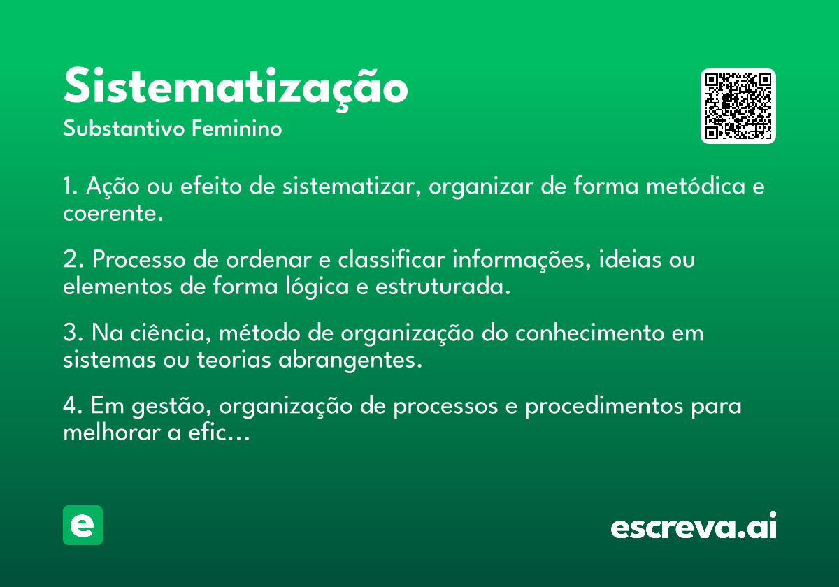 sistematização