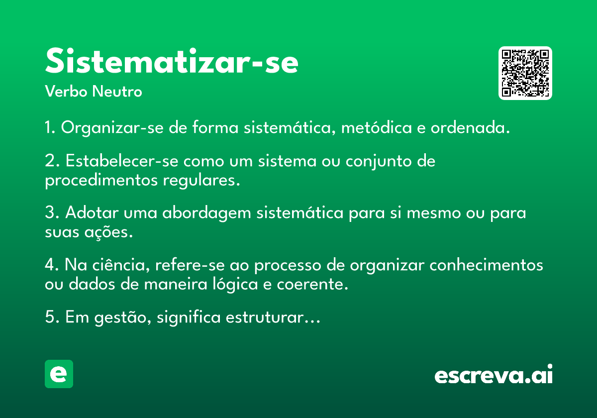 sistematizar-se