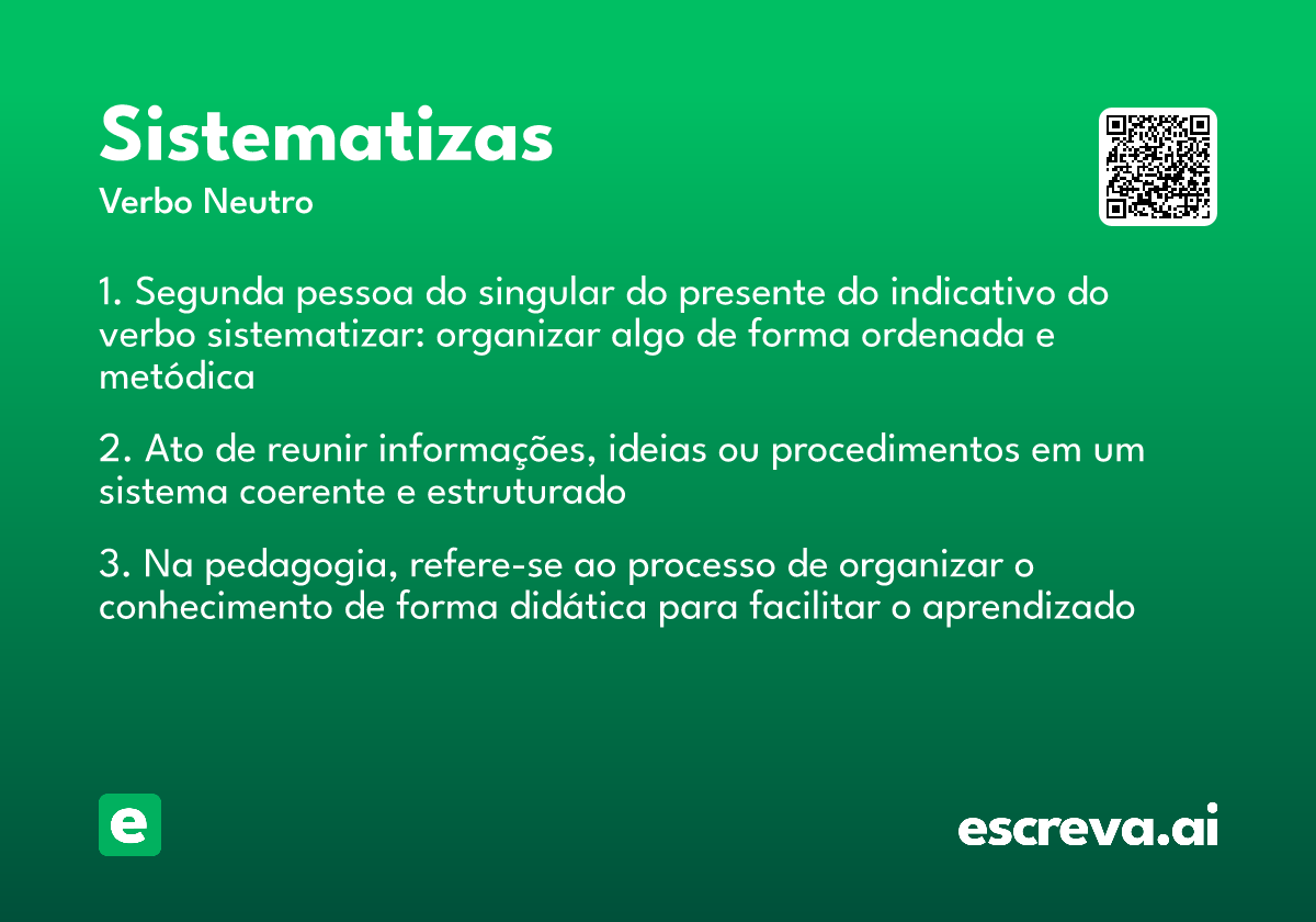 sistematizas